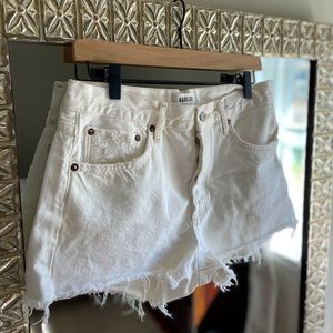 AGOLDE Size 28 Parker Vintage White Cut-off Shorts